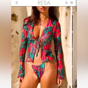 RESA floral Aliyah mesh top XS